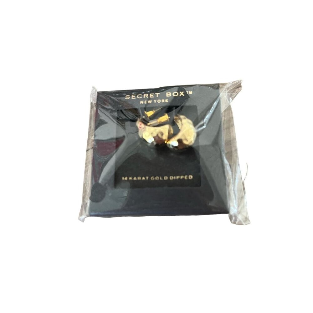 Secret Box New York 14 Karat Gold Dipped Petite Huggies Michelle